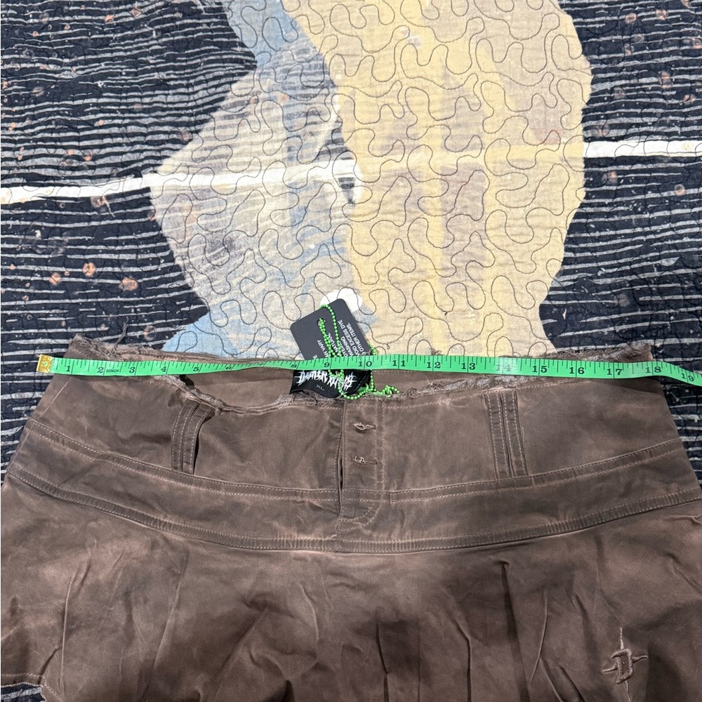 Dolls kill Darker wavs mini skort in brown XL - Picture 9 of 12